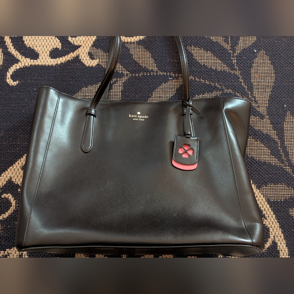 Black Leather Kate Spade Bag